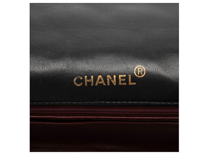 Chanel Black Medium Lambskin Diana Full Flap Nero - vista 5