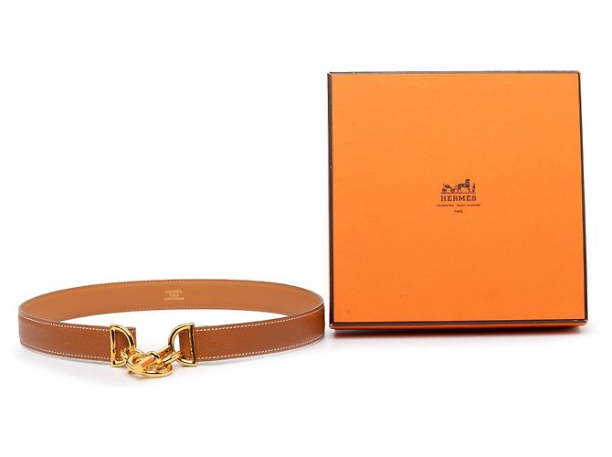 Cintura Hermès Brown Veau Madame Regate 24 Marrone - vista 8