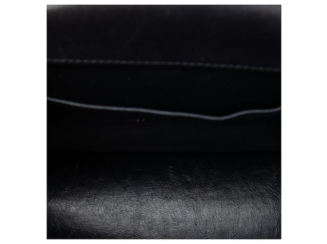 Chanel Black CC Quilted Patent Square Flap Nero - vista 4
