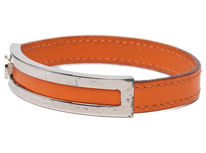 Bracciale Pousse Pousse in pelle arancione Hermès - vista 2