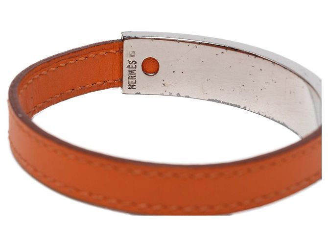 Bracciale Pousse Pousse in pelle arancione Hermès - vista 4