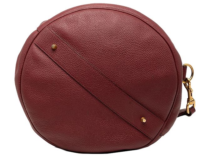 Borsa a tracolla verticale in pelle granulata rossa Gucci Rosso Bordò - vista 3