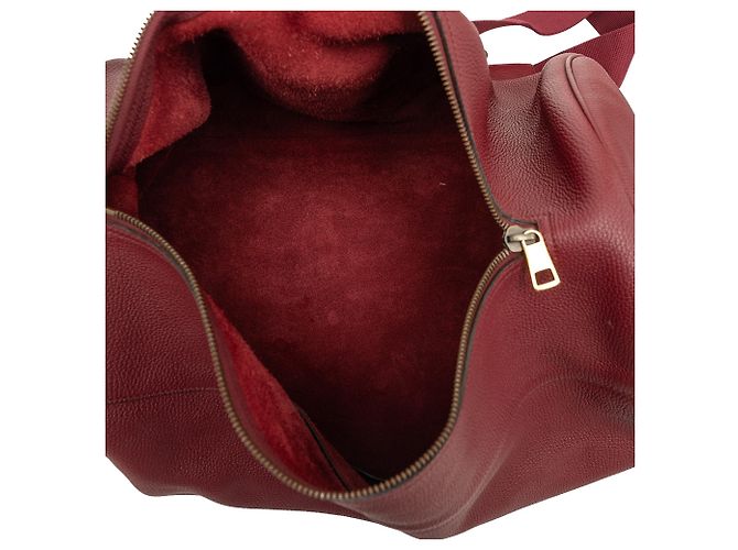 Borsa a tracolla verticale in pelle granulata rossa Gucci Rosso Bordò - vista 4