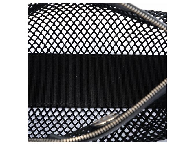Clutch Chanel Black CC in mesh e agnello lucido con catena Nero - vista 4