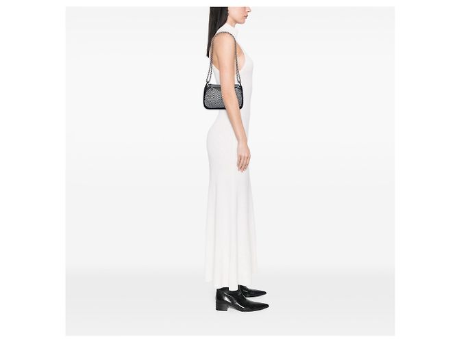 Clutch Chanel Black CC in mesh e agnello lucido con catena Nero - vista 5