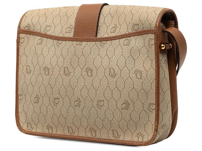 Borsa a tracolla Dior in tela rivestita beige honeycomb - vista 2