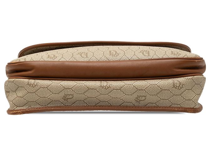 Borsa a tracolla Dior in tela rivestita beige honeycomb - vista 3
