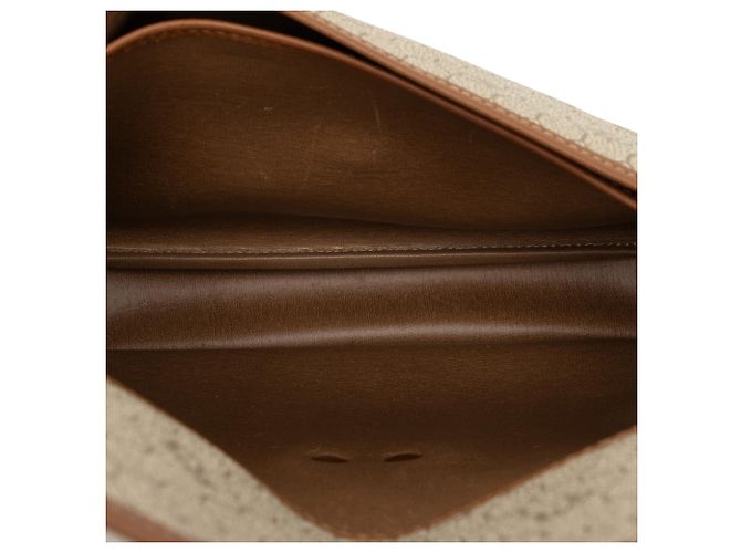 Borsa a tracolla Dior in tela rivestita beige honeycomb - vista 4