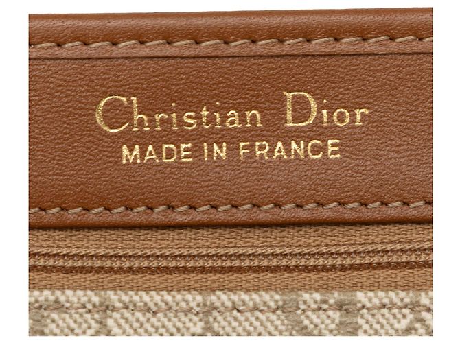 Borsa a tracolla Dior in tela rivestita beige honeycomb - vista 5