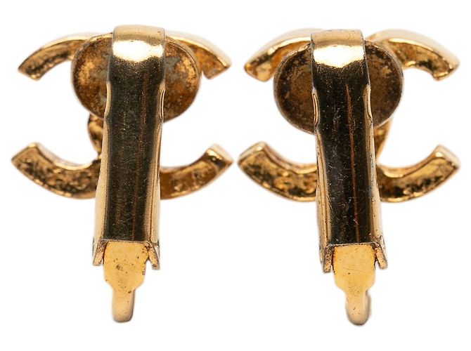 Orecchini a clip Chanel Gold CC placcati in oro D'oro - vista 2