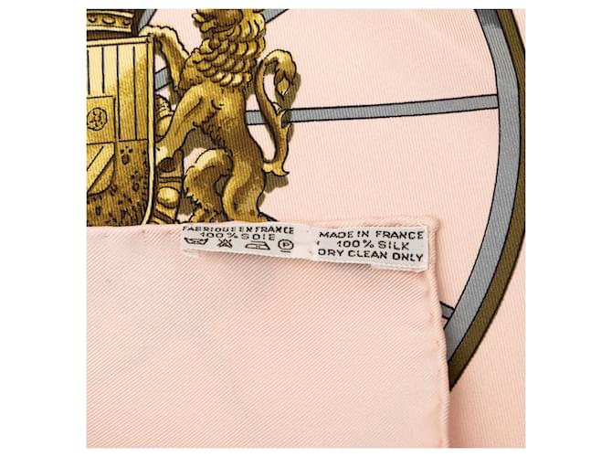Sciarpa in seta Hermès Pink Springs 90 - vista 2