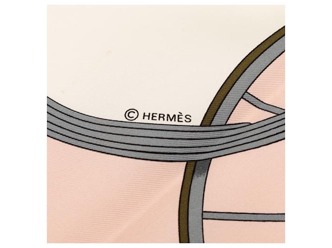 Sciarpa in seta Hermès Pink Springs 90 - vista 7