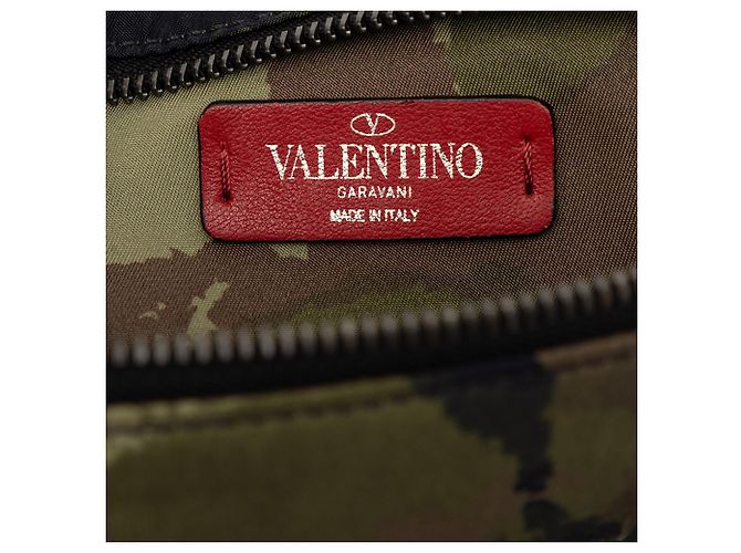 Borsa a tracolla Valentino Green Nylon Rockstud Camouflage Verde - vista 5
