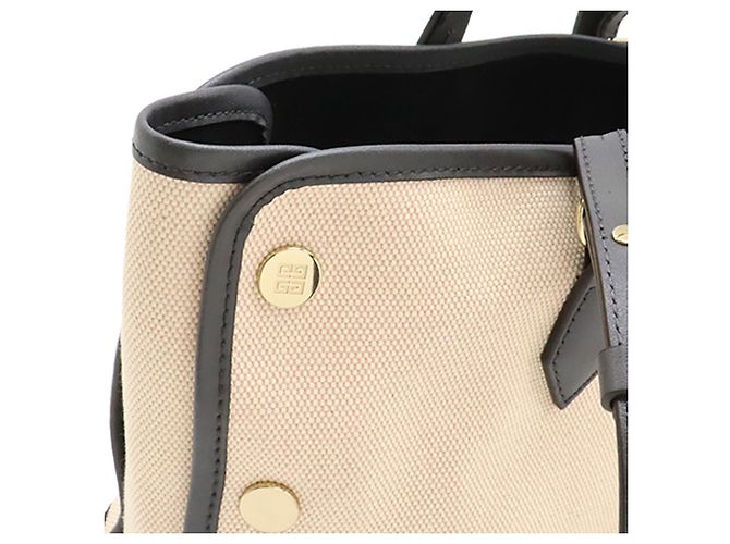 Givenchy Mini Canvas Bond Satchel Beige Anthrazitgrau - Ansicht 5