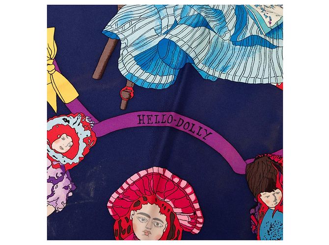 Hermès Seidentuch Blue Hello Dolly 90 Blau - Ansicht 4