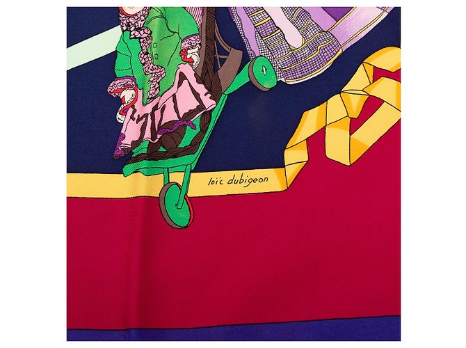 Hermès Seidentuch Blue Hello Dolly 90 Blau - Ansicht 5