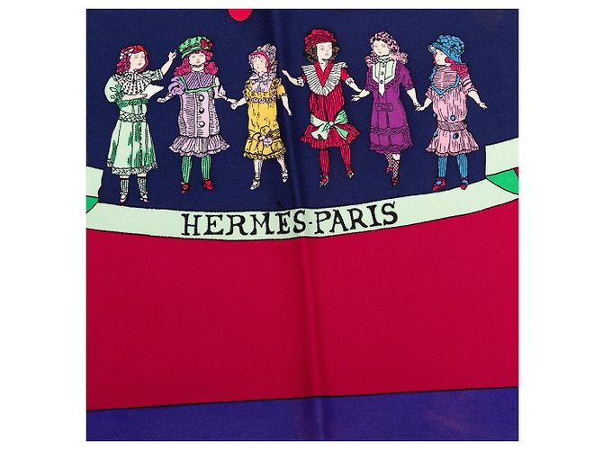 Hermès Seidentuch Blue Hello Dolly 90 Blau - Ansicht 7