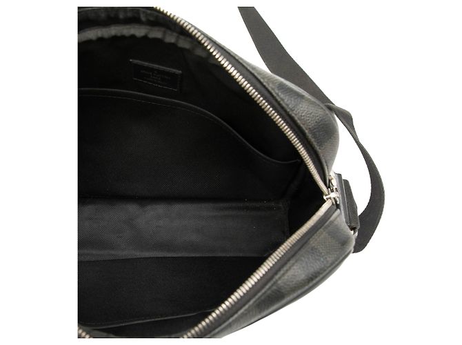 Louis Vuitton Black Damier Graphite Dayton Reporter MM Nero - vista 4