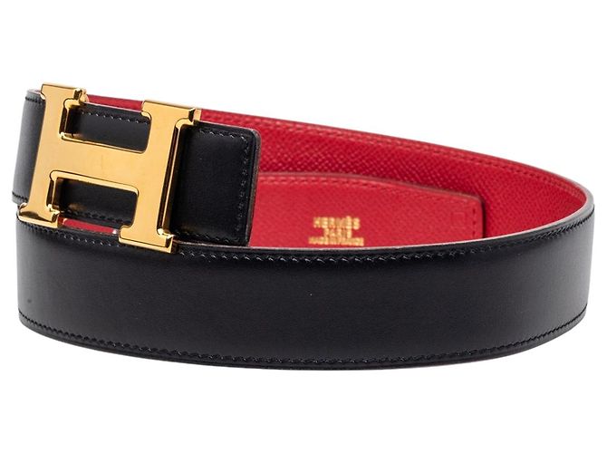 Cintura reversibile Hermès Constance H in Epsom nero e Box Calf - vista 2