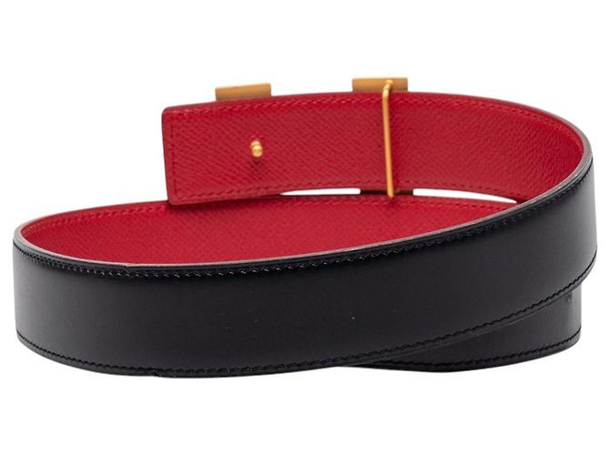Cintura reversibile Hermès Constance H in Epsom nero e Box Calf - vista 3