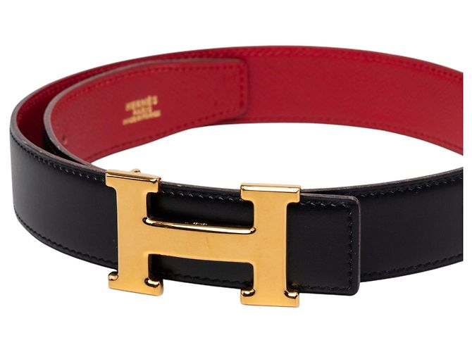 Cintura reversibile Hermès Constance H in Epsom nero e Box Calf - vista 5