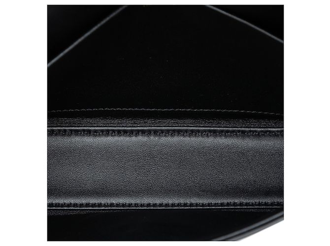 Céline Borsa a tracolla Celine Triomphe Claude in pelle di vitello lucida nera Nero - vista 4