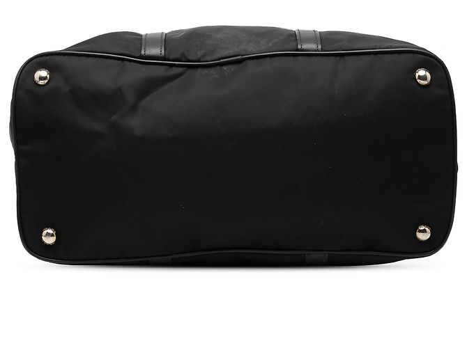 Borsa Tote Open Convertible Tessuto con bordi in Saffiano nero Prada - vista 3