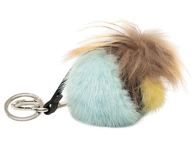 Portachiavi e charm per borsa Fendi Blue Tricolor Fur Monster Bug Blu chiaro - vista 2