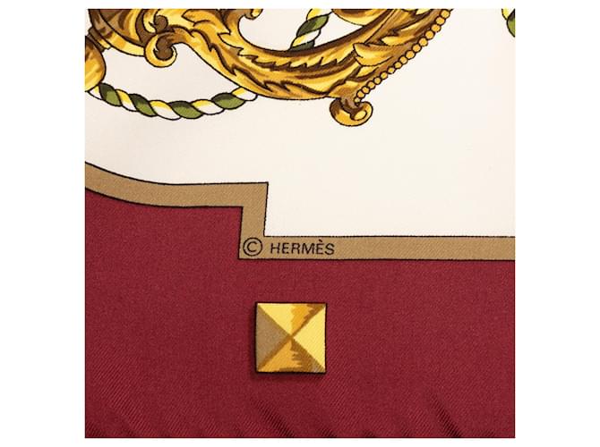 Hermès Seidentuch White Les Cles 90 Weiß - Ansicht 4