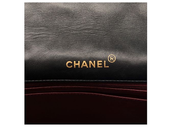 Chanel Black Medium Lambskin Diana Full Flap Nero - vista 5
