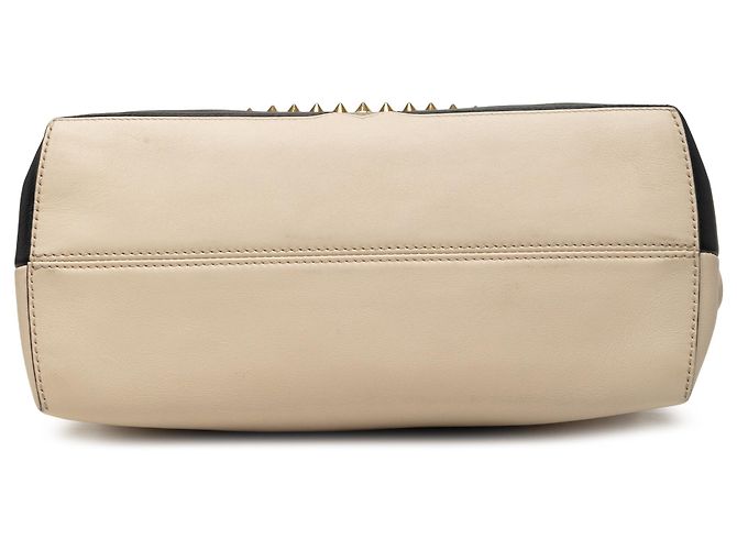 Borsa Fendi Beige Medium Studded Leather Monster Eyes By The Way - vista 3