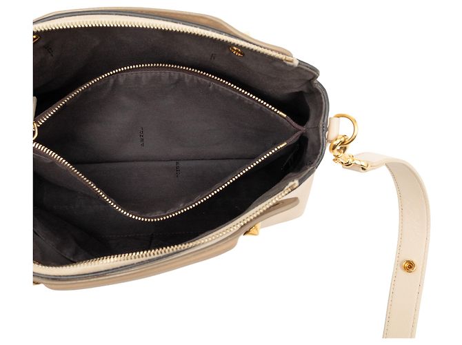 Borsa Fendi Beige Medium Studded Leather Monster Eyes By The Way - vista 4