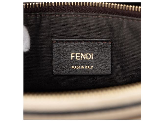 Borsa Fendi Beige Medium Studded Leather Monster Eyes By The Way - vista 5