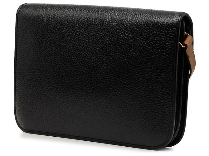 Borsa a tracolla Dior in pelle di vitello granulata nera Nero - vista 2