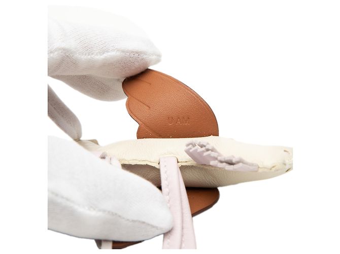 Charm per borsa Hermès White Milo Agnello e Swift Grigri Rodeo Pegase PM Bianco Crudo - vista 4