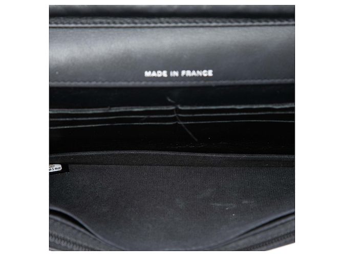 Wallet On Chain Portafoglio con catena Chanel Black CC in vernice decorato con strass Nero - vista 4