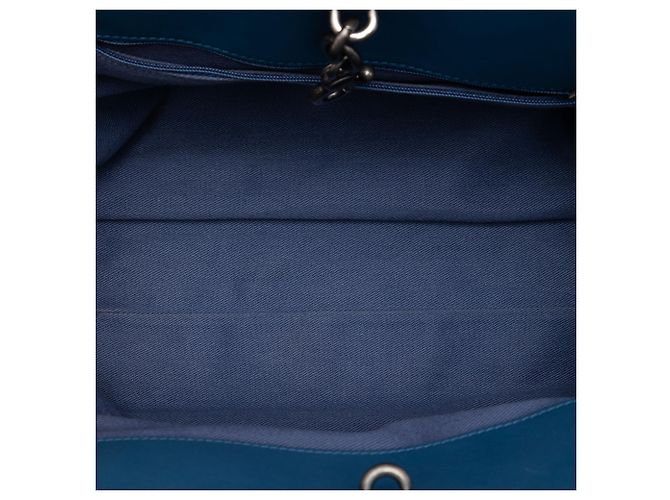Borsa Bowling Chanel Blue CC in pelle di vitello invecchiata trapuntata - vista 4