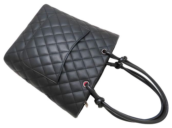 Chanel Black Medium Lambskin Cambon Ligne Tote Negro - vista 2