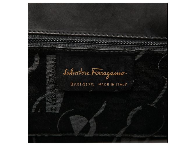 Salvatore Ferragamo Borsa Vara Bow in pelle nera Ferragamo Nero - vista 5