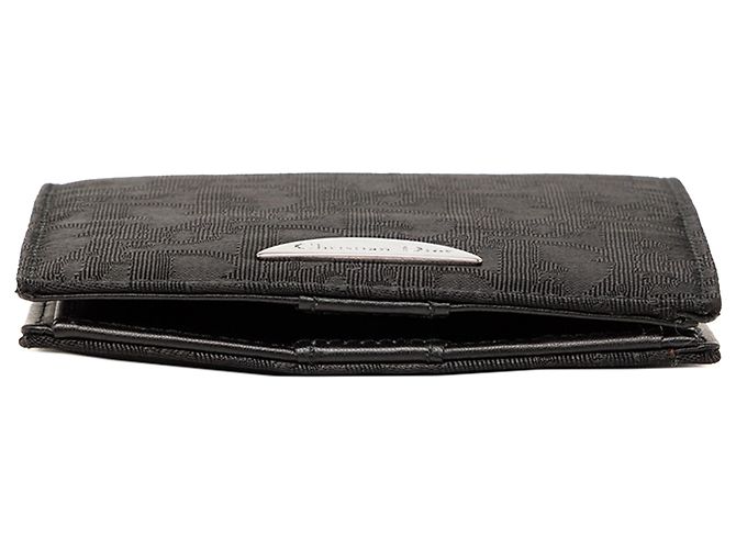 Dior Bifold Compact Wallet aus schwarzem Oblique Canvas - Ansicht 3