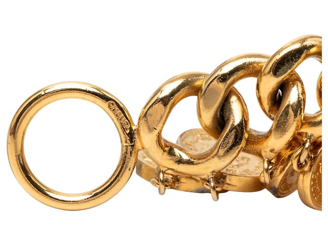 Bracciale Charm Chanel Gold CC Placcato Oro D'oro - vista 5