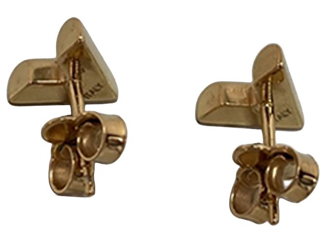 Orecchini Essential V Louis Vuitton placcati oro dorato D'oro - vista 4