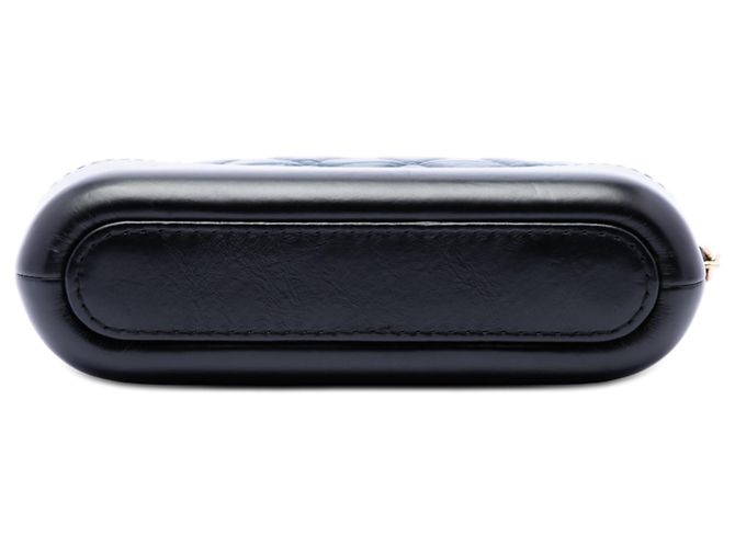 Clutch Chanel Gabrielle Blue Bicolor in pelle di vitello invecchiata con doppia zip e catena Blu navy - vista 3