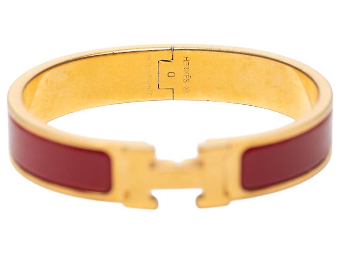 Pulsera Hermès Red Narrow Enamel Clic H PM - vista 4