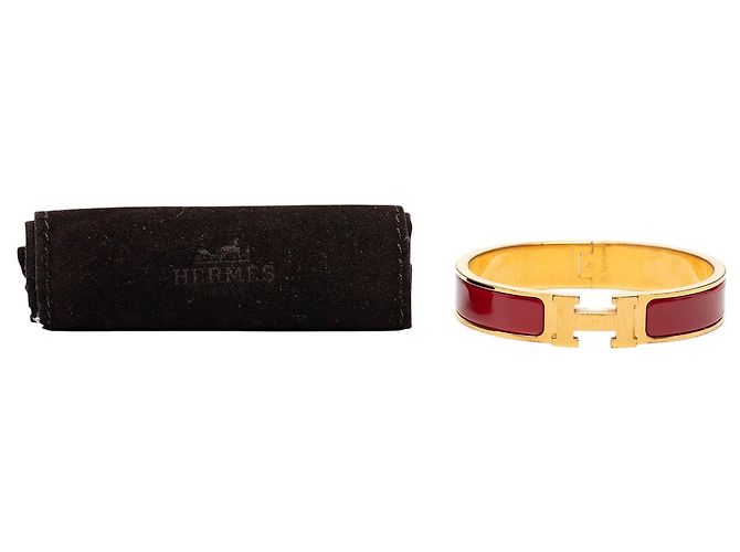 Pulsera Hermès Red Narrow Enamel Clic H PM - vista 5