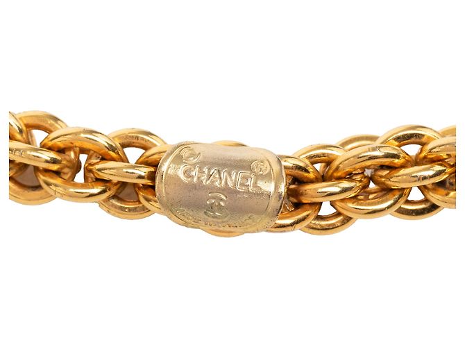Collana lunga a maglie station Chanel Gold CC placcata oro D'oro - vista 2