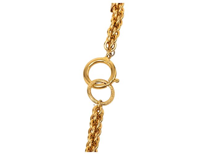 Collana lunga a maglie station Chanel Gold CC placcata oro D'oro - vista 3