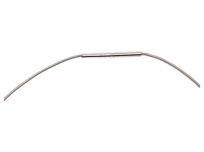 Hermès Cage D Anhänger Halskette aus versilbertem Palladium - Ansicht 3