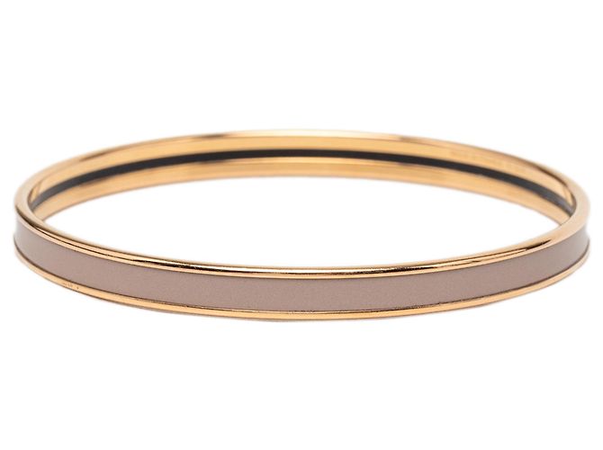 Bracciale in smalto marrone extra stretto Hermès 62 Taupe - vista 3