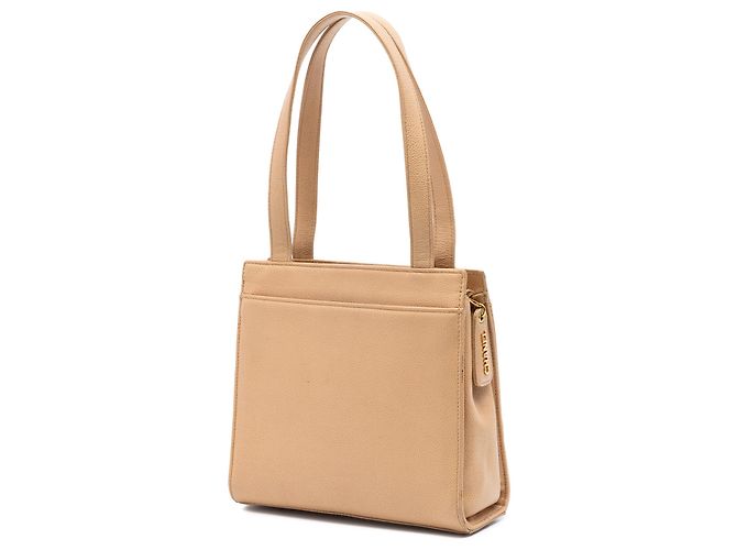 Tote Chanel Beige CC Caviar Turn Lock - vista 2
